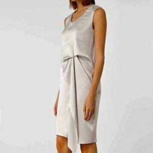 ALLSAINTS Ultra Dress Satin Midi - Storm Grey NWT